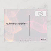 半透明の赤オレンジ色の藤 ポストカード (裏面)