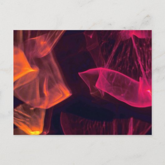 半透明の赤オレンジ色の藤 ポストカード (正面)