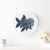 半透明の魚の解剖学 ラージ壁時計 (ホーム)