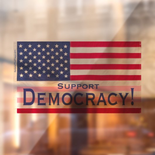 半透明ウィンドウの固定 – "サポート民主主義"フラグ ウィンドウサイン (シート2)