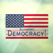 半透明ウィンドウの固定 – "サポート民主主義"フラグ ウィンドウサイン (シート3)