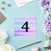 半透明エレガントテーブル番号 アクリル招待状 (インサイチュ (ウェディング))