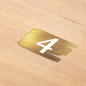 半透明エレガントテーブル番号 アクリル招待状 (レイダウン)