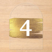 半透明エレガントテーブル番号 アクリル招待状 (正面)