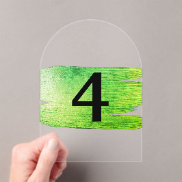 半透明エレガントテーブル番号 アクリル招待状