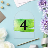 半透明エレガントテーブル番号 アクリル招待状 (インサイチュ (ウェディング))