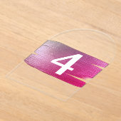 半透明エレガントテーブル番号 アクリル招待状 (レイダウン)