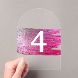 半透明エレガントテーブル番号 アクリル招待状