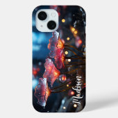 半透明オレンジ色の蛍光花 – Case-Mate iPhoneケース (裏面)