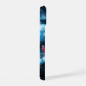 半透明オレンジ色の蛍光花 – iPhone 15ケース (右側面)