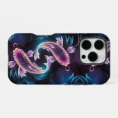 半透明カラフルのエキゾチック魚水槽 iPhoneケース (裏面横)