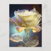 半透明ガラスバラ – 黄 ポストカード (正面)