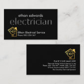 半透明シンプル電気工事士看板 名刺 (正面/裏面)
