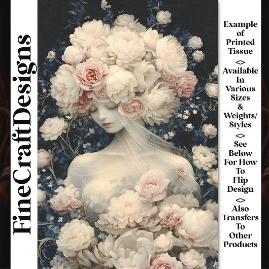 半透明スキンガールパステルフラワーズAG2デカップージ 薄葉紙