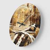 半透明ドーム未来都市 ラージ壁時計 (傾斜)