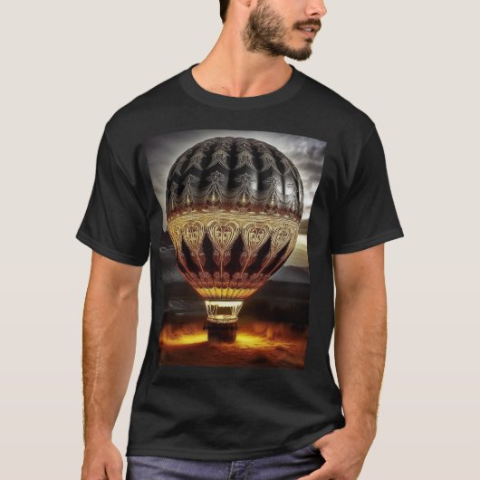 半透明ホットエアバルーンの複雑なデザイン Tシャツ (正面)