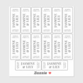 半透明ミニマルろうそく瓶の垂直ラベル シール (シート)