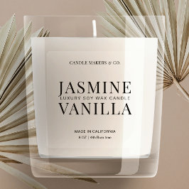 半透明ミニマルエレガントラ澄んンドルラベル シール