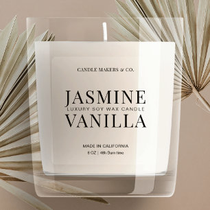 半透明ミニマルエレガントラ澄んンドルラベル シール