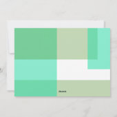 半透明ミニマル色ブロック写真 – スクリプト シーズンカード (裏面)