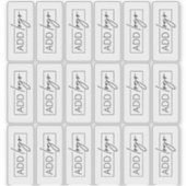 半透明ロゴ製品ラベル薄い四角形 シール (正面)