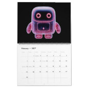 半透明ロボット カレンダー (2月 2027)