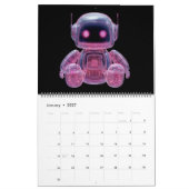 半透明ロボット カレンダー (1月 2027)
