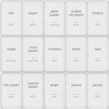 半透明澄んの1x1.8インチのカスタムSpice Jarラベル