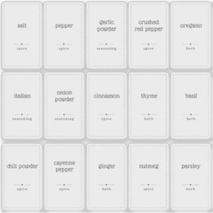 半透明澄んの1x1.8インチのカスタムSpice Jarラベル シール