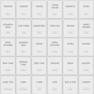 半透明澄んの2 x 2.5インチコーヒーバーラベルシール シール