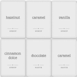 半透明澄んの2x3"コーヒーシロップのラベルシール シール