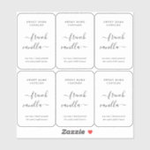 半透明澄んの2x3"ワックスメルトラベル シール (シート)