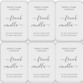 半透明澄んの2x3"ワックスメルトラベル シール (正面)