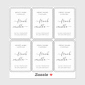 半透明澄んの2x3"ワックスメルトラベル シール (シート)