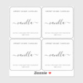 半透明澄んパーソナライズされたキャンドルラベル シール (シート)