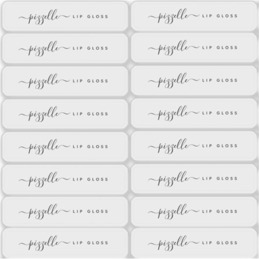 半透明澄んメイクアップラベル、リップグロスバームなど シール (正面)