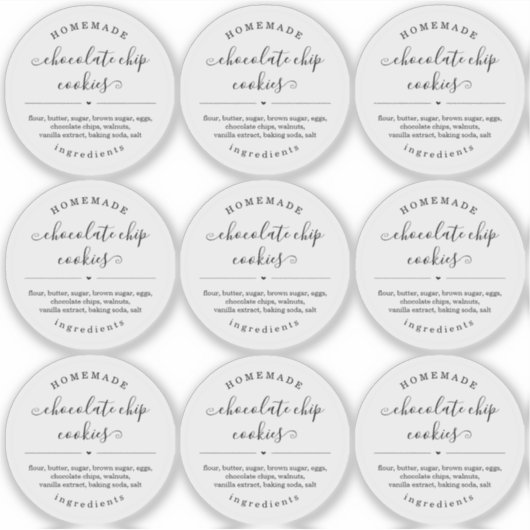 半透明澄ん自家製食品ラベルシール シール (正面)