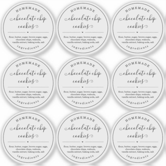 半透明澄ん自家製食品ラベルシール シール (正面)