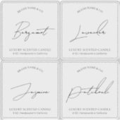 半透明澄ん製品包装用キャンドルラベル シール (正面)