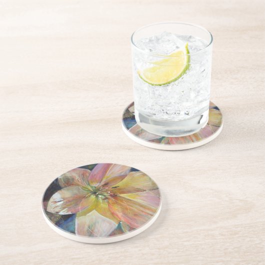 「半透明」のフラワー絵画ズ コースター (側面)