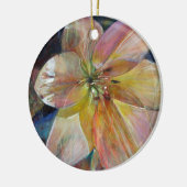 「半透明」のフラワー絵画ズ セラミックオーナメント (左)