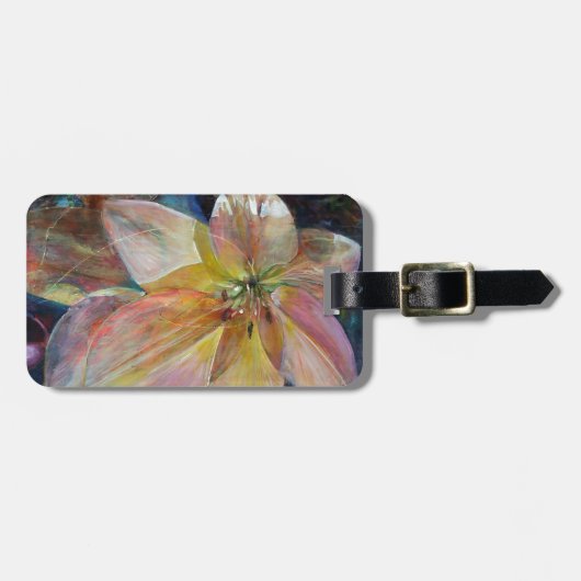 「半透明」のフラワー絵画ズ ラゲッジタグ (正面横)