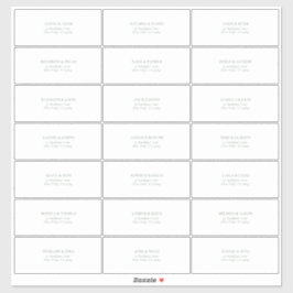 半透明 ダークセージグリーン ゲスト住所ラベル シール