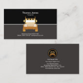 半金ゴールドのトラックの二重音色のトラック運転手 名刺 (正面/裏面)