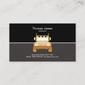 半金ゴールドのトラックの二重音色のトラック運転手 名刺 (正面)