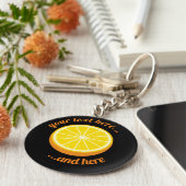 半開きオレンジ キーホルダー (側面)