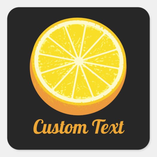 半開きオレンジ スクエアシール (正面)