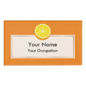 半開きオレンジ 名札 (正面)