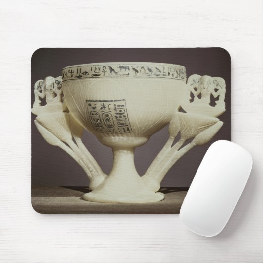 半開けられたはすの形の飲むコップ マウスパッド (マウス)