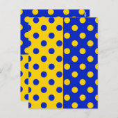 半青イエロー水玉模様パターンデザイン ポストカード (正面/裏面)
